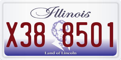 IL license plate X388501