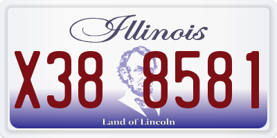 IL license plate X388581