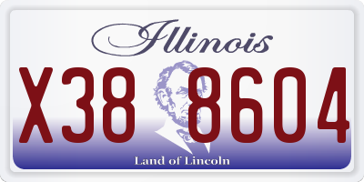 IL license plate X388604