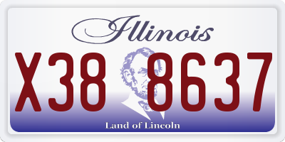 IL license plate X388637