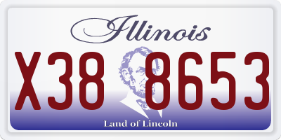 IL license plate X388653