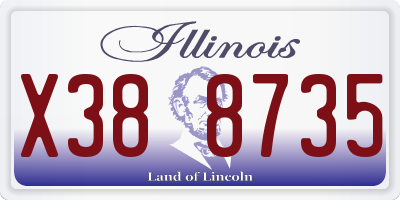 IL license plate X388735