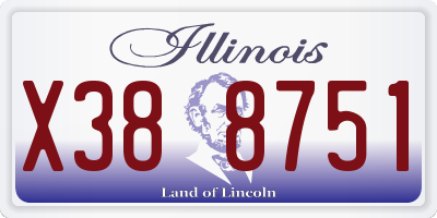 IL license plate X388751