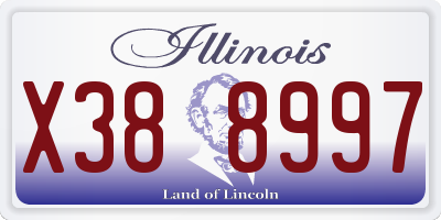 IL license plate X388997