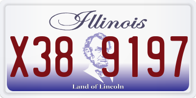 IL license plate X389197