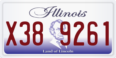 IL license plate X389261