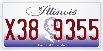 IL license plate X389355