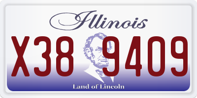 IL license plate X389409