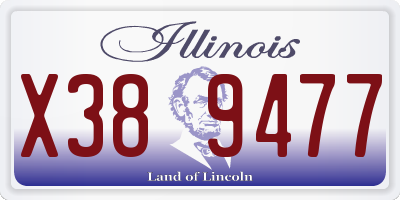 IL license plate X389477