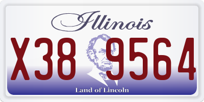 IL license plate X389564