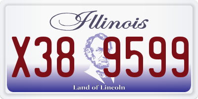IL license plate X389599