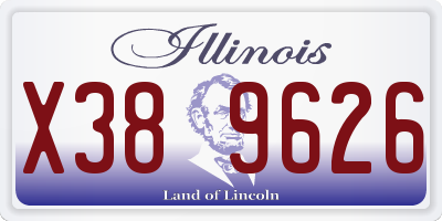 IL license plate X389626