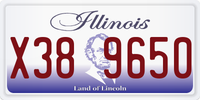 IL license plate X389650