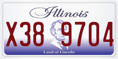 IL license plate X389704