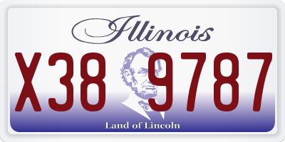 IL license plate X389787