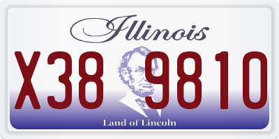 IL license plate X389810