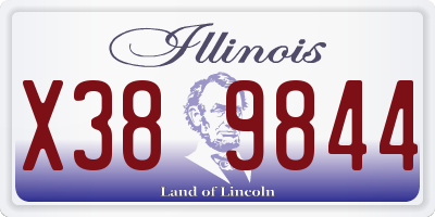 IL license plate X389844