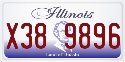IL license plate X389896