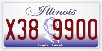 IL license plate X389900