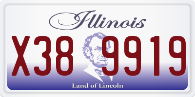 IL license plate X389919