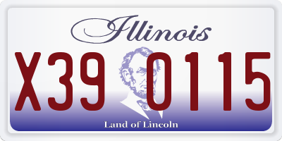 IL license plate X390115