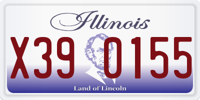 IL license plate X390155