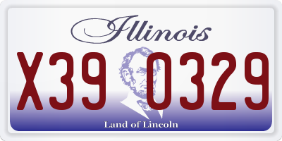 IL license plate X390329
