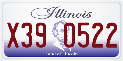 IL license plate X390522