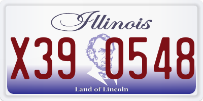 IL license plate X390548