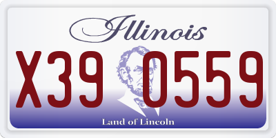 IL license plate X390559