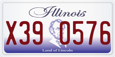 IL license plate X390576