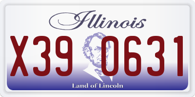 IL license plate X390631