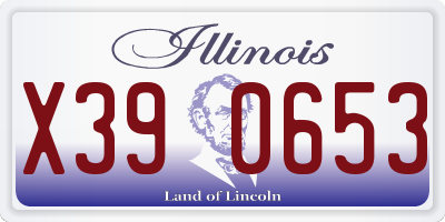 IL license plate X390653
