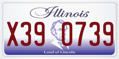 IL license plate X390739