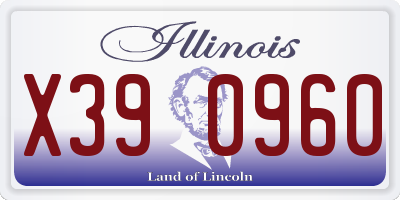 IL license plate X390960