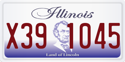 IL license plate X391045