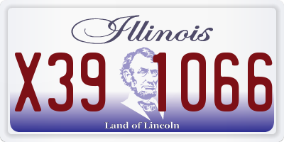 IL license plate X391066