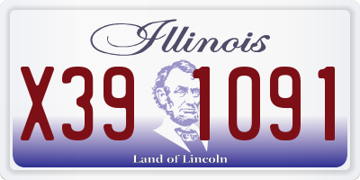IL license plate X391091