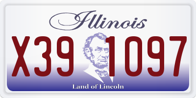 IL license plate X391097