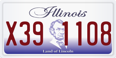 IL license plate X391108