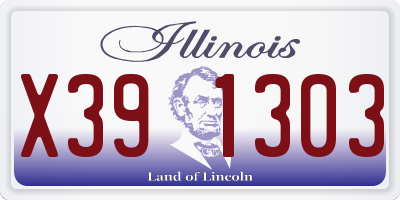 IL license plate X391303