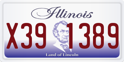 IL license plate X391389