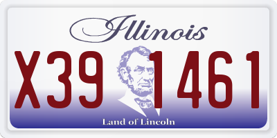 IL license plate X391461
