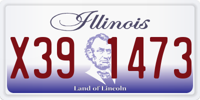 IL license plate X391473