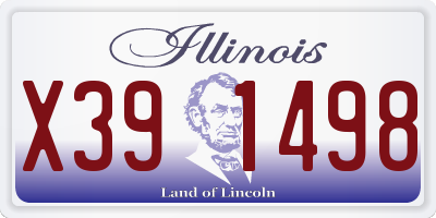 IL license plate X391498