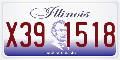 IL license plate X391518