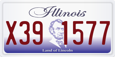 IL license plate X391577