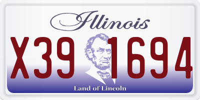 IL license plate X391694