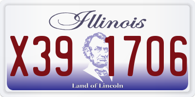 IL license plate X391706