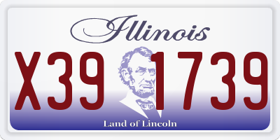 IL license plate X391739